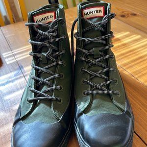 Hunter for Target Green Lace Up Rain Boots Size 8 Mens and 10 Womens